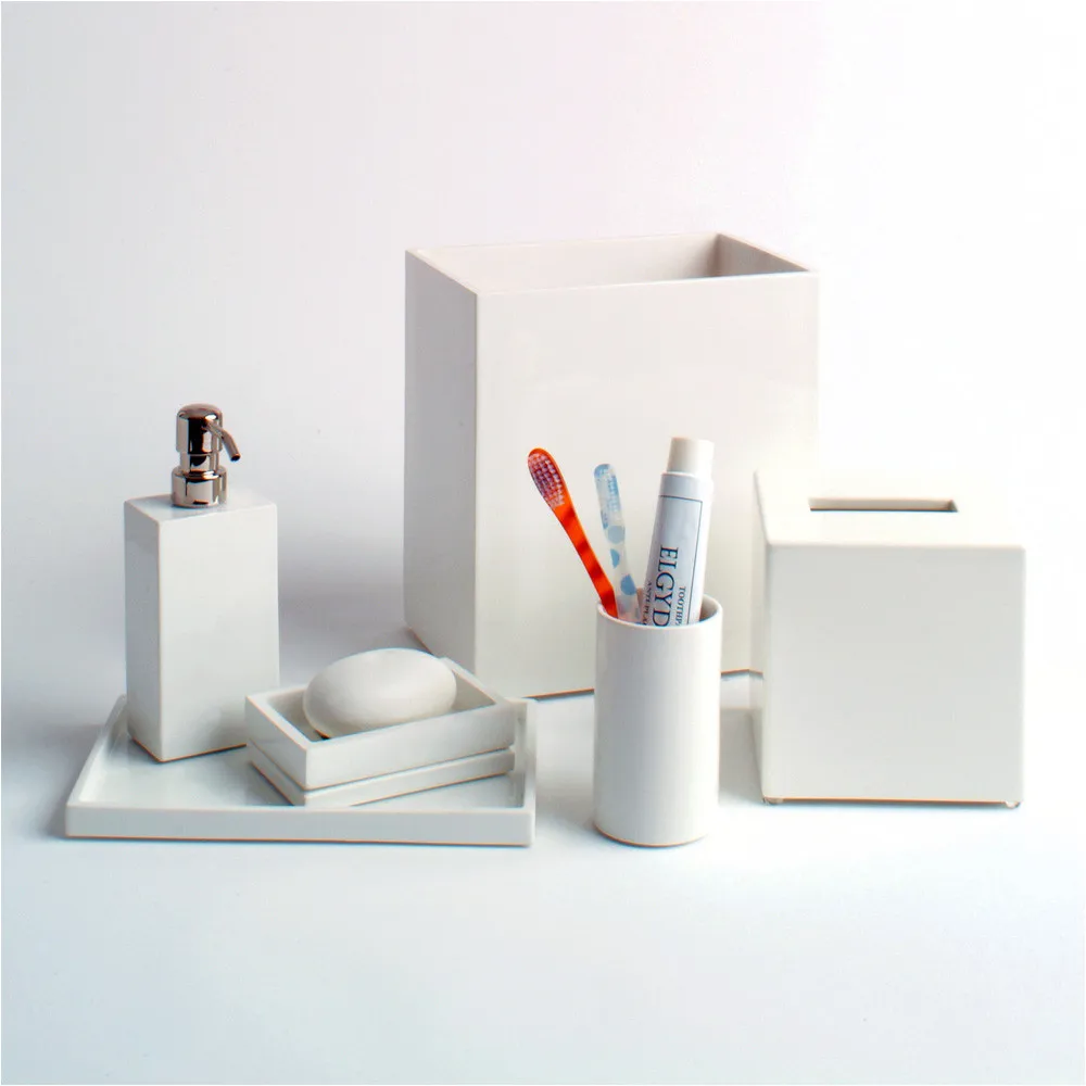 Hotel Balfour Resin Bathroom Accessories White Bath Set Hotel Balfour Resin Bathroom
