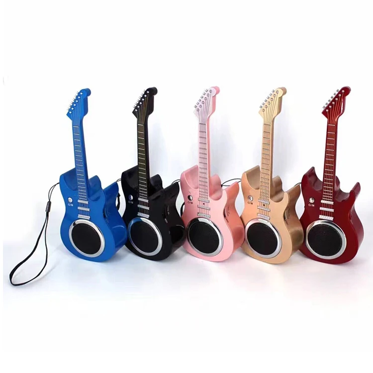 Portable Rechargeable Mini Music 3.0 Wireless Guitar Speaker Builtin