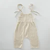Australian Popular Baby Items Natural Linen Jumpsuit Fine Strap Style High Quality Clothing