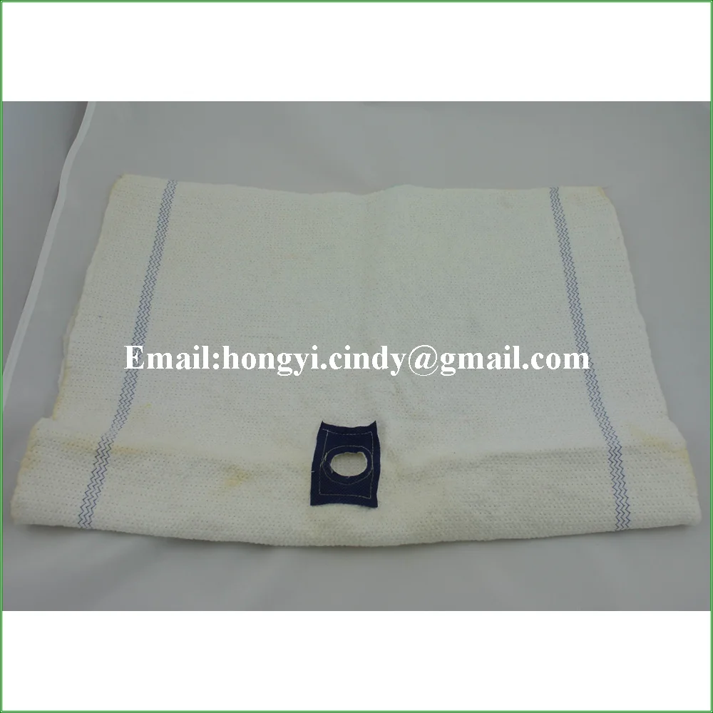 Bleached White Color 100 Recycled Cotton Floor Cloth With Buttonhole