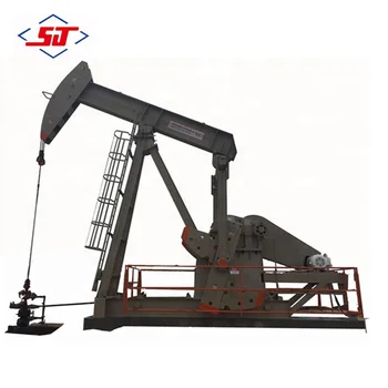 Oilfield well balanced beam pumping unit hydraulic jacks with pump