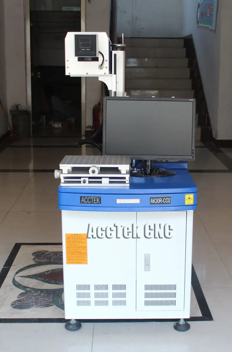 Wood acrylic leather SYNRAD RF laser tue 10W 30W 60W CO2 laser marking machine