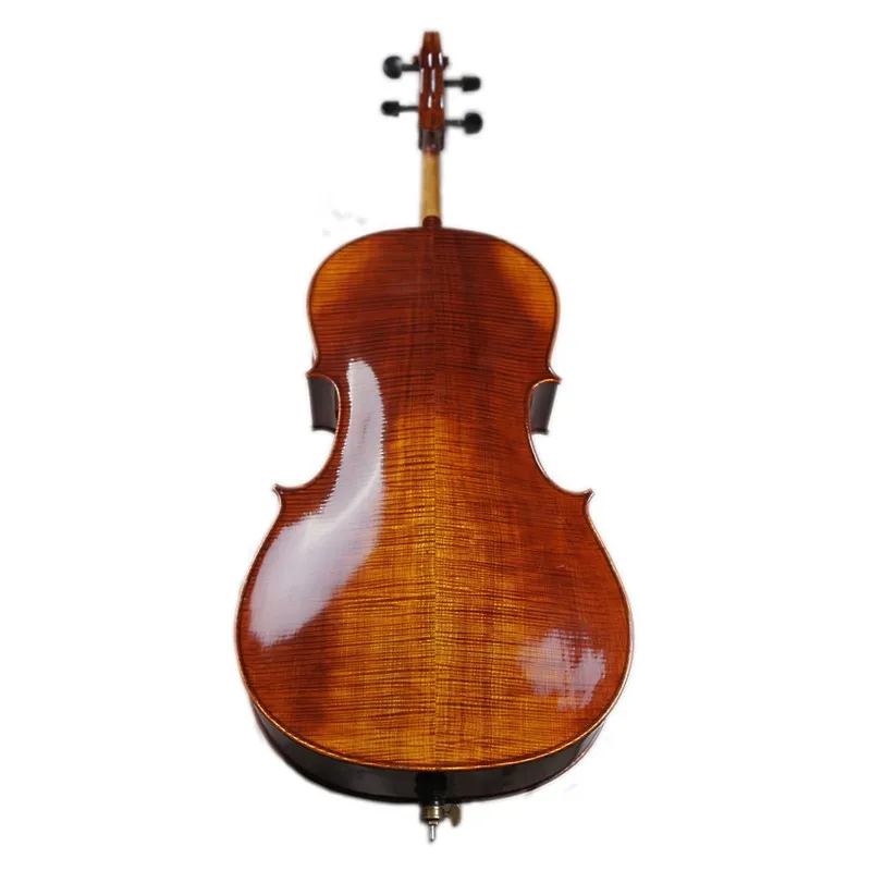 Grade Natural Flamed Beautiful Solid Wood Colored Handmade Cello 4/4