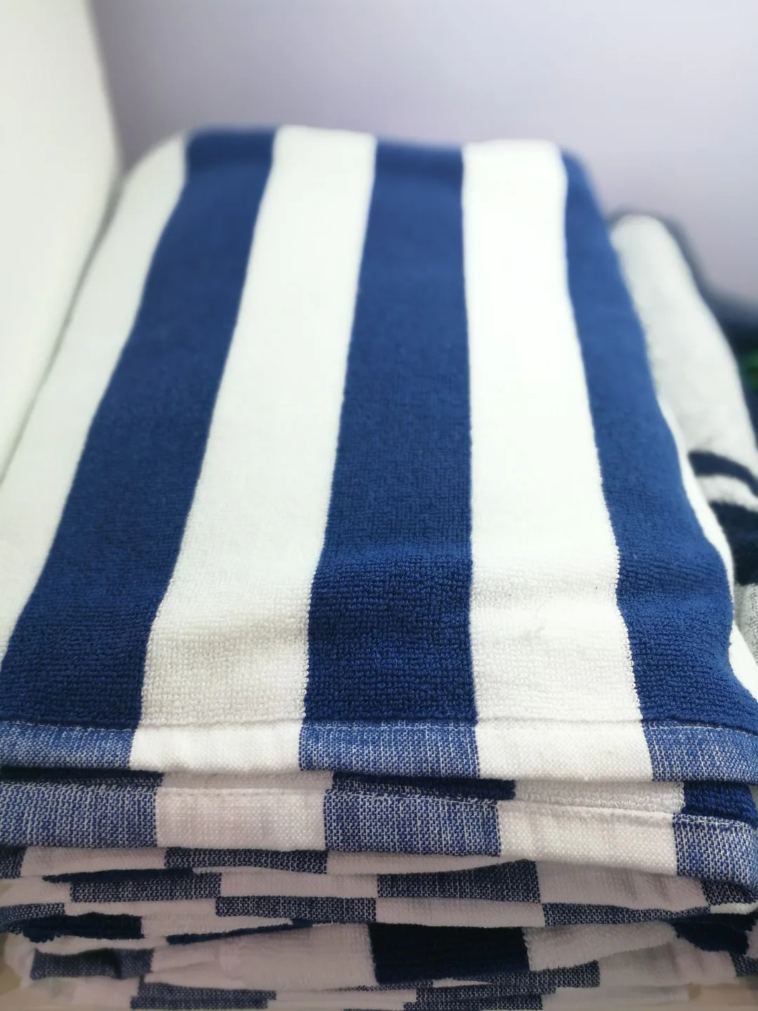 100% Cotton Soft Blue And White Stripe Beach Towel Bath Towel - Buy ...