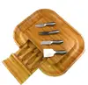 Oval shape with large size groove for holder bamboo cheese board