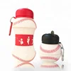New Foldable Custom Printed Silicone Blank Sports Bottles For Running