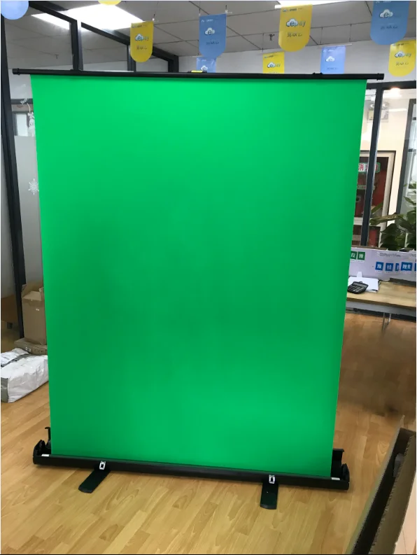 Retractable Green Screen Backdrop Collapsible Photography Backdrop