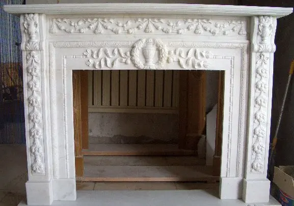 White Marble Western Mdf Fireplace Mantel Buy Marble Fireplace