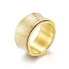China styles stainless steel rotatable band plated gold rings design with price