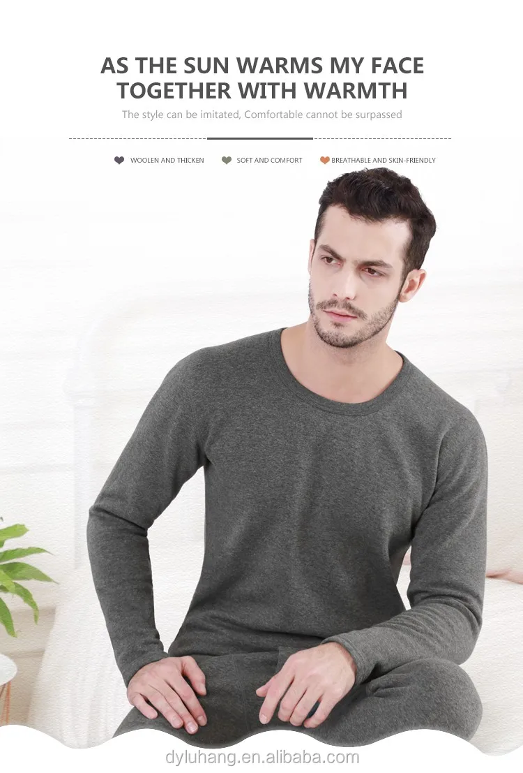 2 Hot Sale Mens Long Johns Thermal Undergarments Thermal Top Underwear