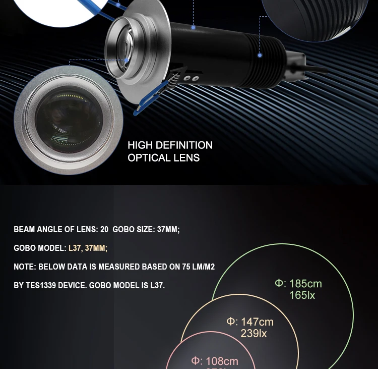  indoor recessed 10w lights store logo gobo projector for sale