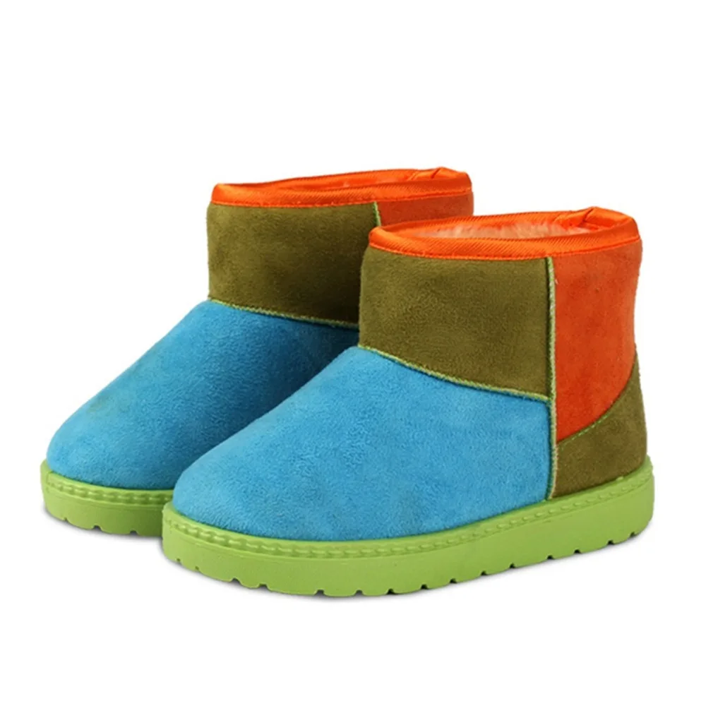Fashion Warm Winter Children Kids Babi Thicken Plush Boots Shoes Boy Girls Baby Sneakers Flat Snow