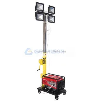 Factory 4 100w Portable Led Road Light Gasoline Generator Lighting Factory 4 100w Portable Led Road Light