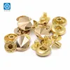 SK OEM&ODM gold four parts complete set zinc alloy snaps tailor shop push paint metal snap clip buttons for jacket