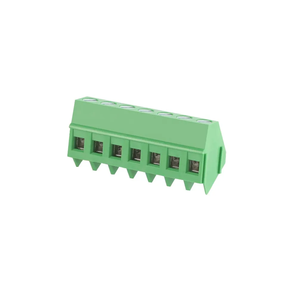 green pcb small pitch voltage clamp connector 2.54mm terminal block