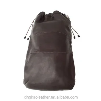 leather golf shoe bag