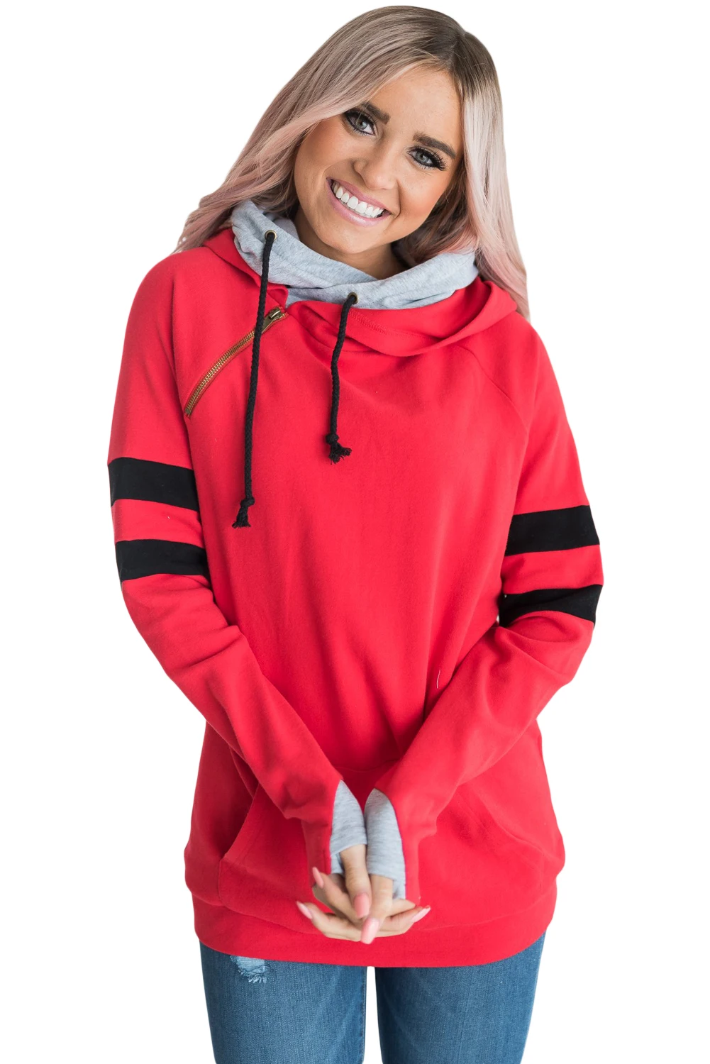 double hooded sweatshirt wholesale