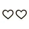 Pretty New Women Gold Plated Love Hollow Heart Wedding Stud Earrings Lady Fashion Jewelry For Party Celebration