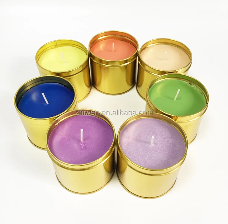 Customize Gold Tin Candle,Scented Travel Tin Can Candle,Scented Candle