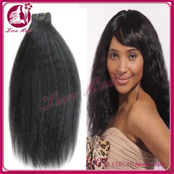 Grade 6a Coarse Yaki Virgin Hair Weave Afro Kinky Straight Virgin