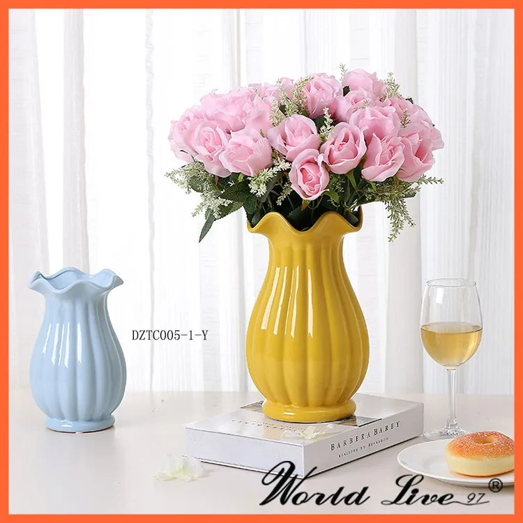 Dztc005 1 Y Modern Ceramic Tall Floor Standing Vases For Hotel