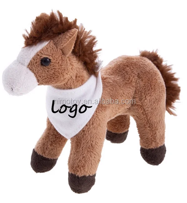 Creative Stuffed Animal Plush Riding Horse Toy With Bandana Wholesale