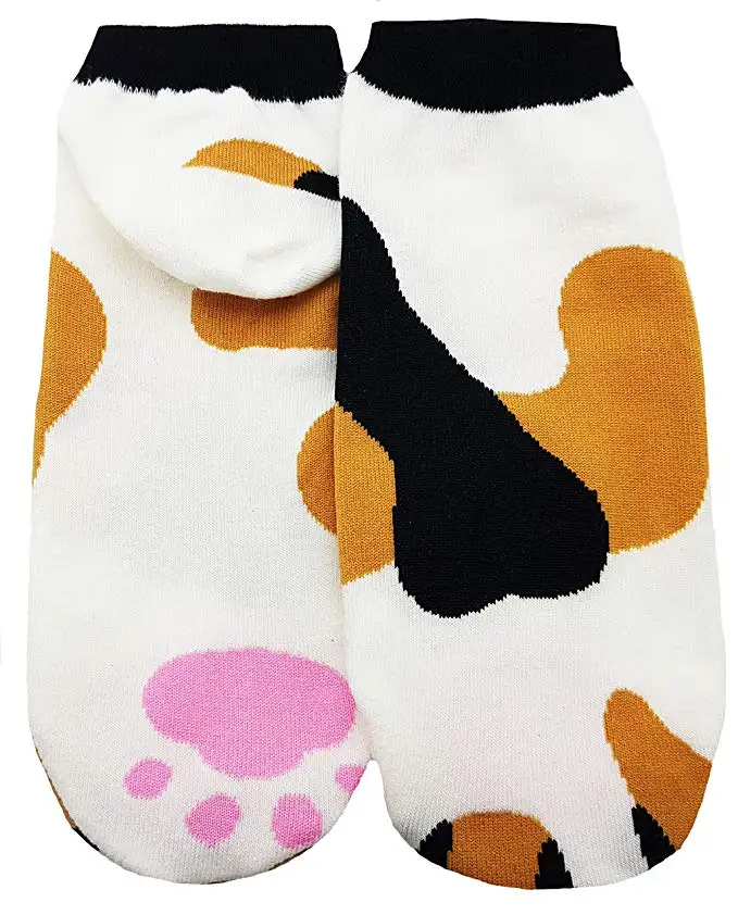 Factory Women's Cute Kitty Cat Paws Socks With Paw Prints On Toes - Buy ...