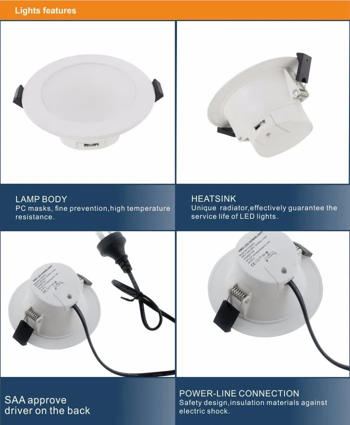 australian standard led light LED Downlight SAA approve smd led downlight wholesale led light