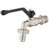 Nickle Plated 1/2x3/4 Aluminum Lever Handle Full Brass Bibcock For Hose