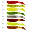 small unpainted t tail 3d silicone fishing lure