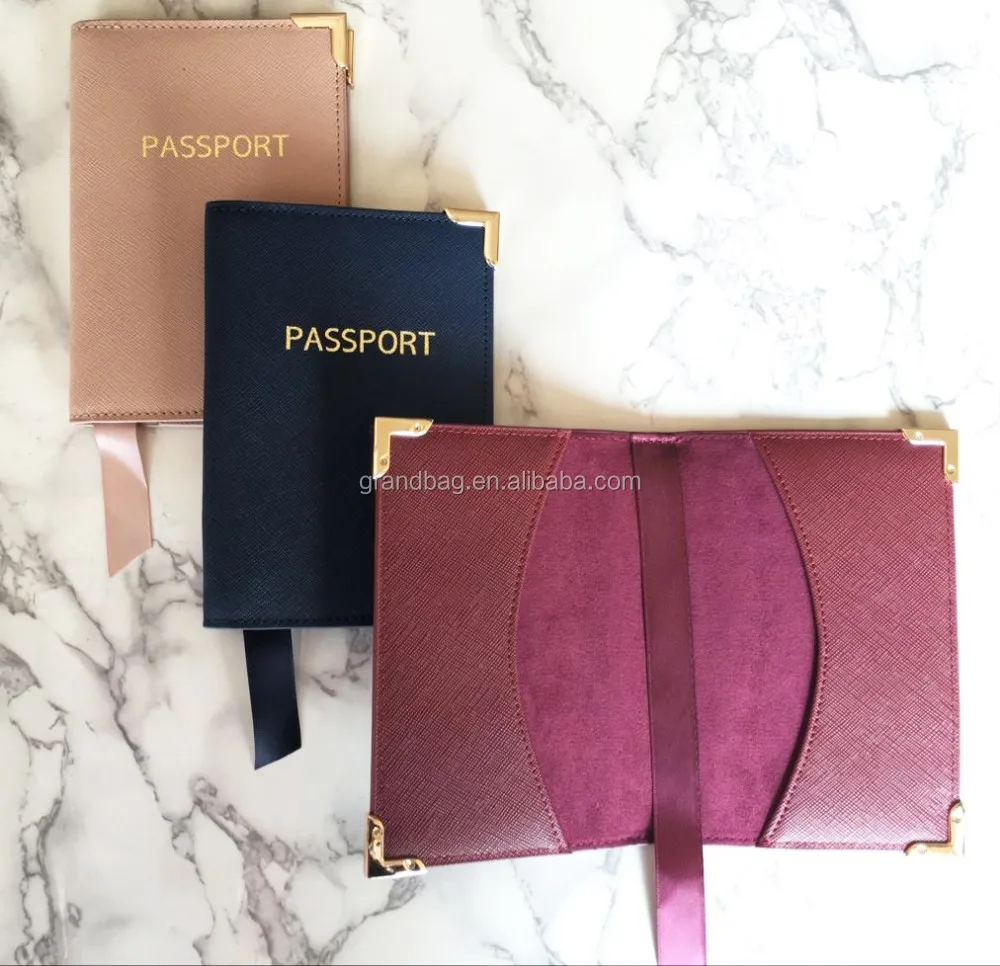 saffiano leather passport holder