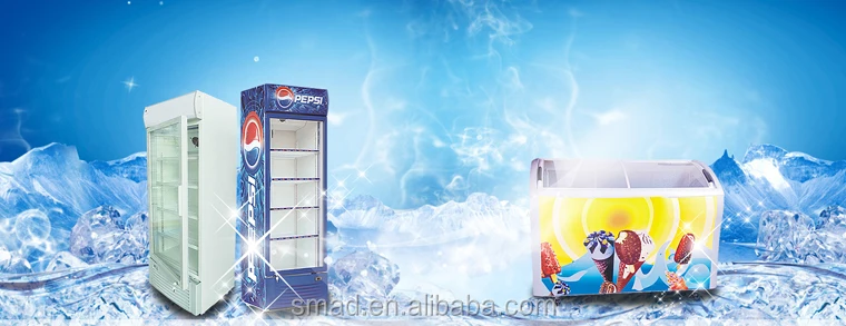 368L Luxury Drink Display Upright Glass Cooler Showcase