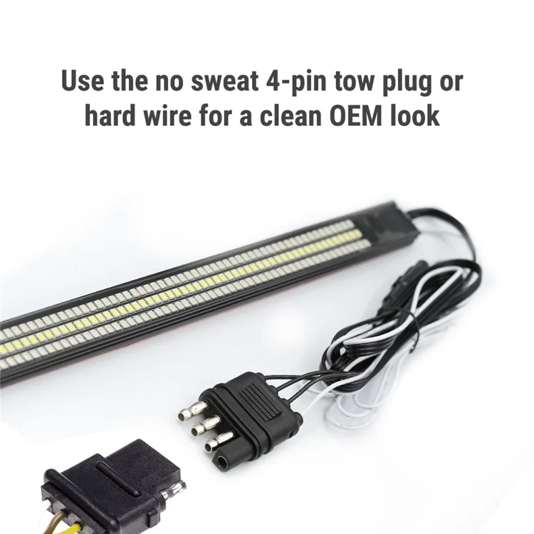 48 Inch Triple Row Led Tailgate Brake Light Bar With Reverse Turn