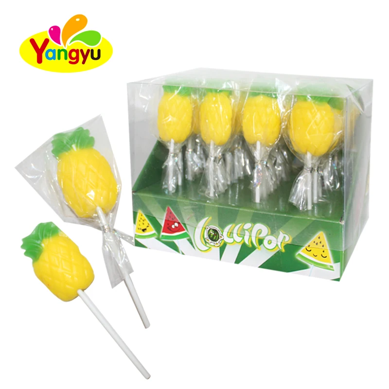 Yellow Pineapple Jelly Fruits Shaped Lollipop Buy Fruit Pineapple
