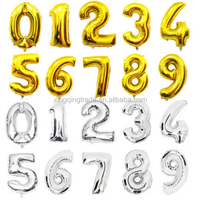 big helium number balloons