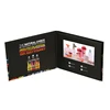 Custom printing hardcover A4 7 inch lcd screen USB brochure video presentation card