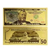 ST-Craft Stock Colorful Gold Foil Money Notes 50 Dollar Currency Banknote