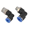 High quality PL 10-02 pneumatic copper black elbow pipe fitting