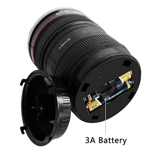 camera lens coffee mug