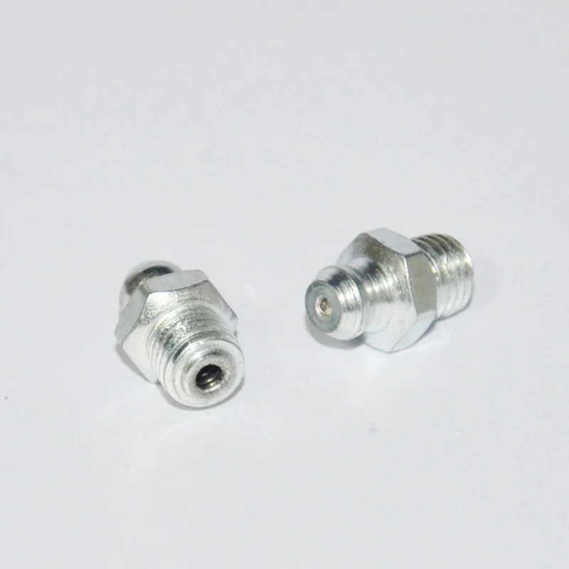 6 Pieces Metric Grease Fitting M8 M8X1.25 Zerk Nipple Steel Straight