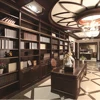 walnut color cube modern solid wood bookcase