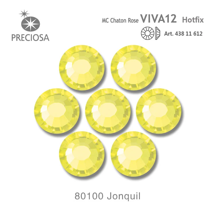 Preciosa crystals Flatback Hotfix viva12-ss16 color ASLI Ceko