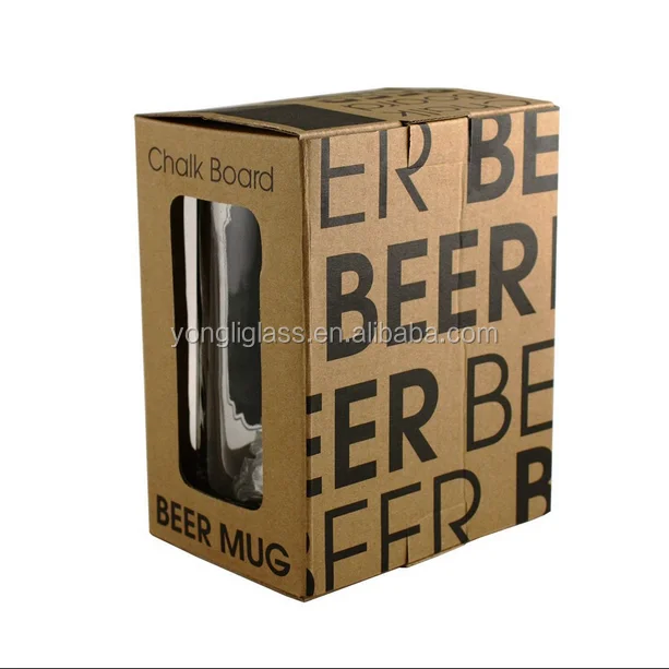 Lead free chalk board beer glass, beer stein gift set, gift set magnifying glass, beer stein gift set wholesale