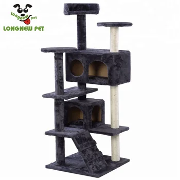 Whole Cat Plush House Simple Tree Furniture Scratching Beige Whole Cat Plush House Simple Tree Furniture Scratching Beige Modern Climber