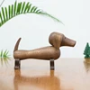 NASIDA Home Decor Wholesale imported walnut sausage dogs wooden puppies home car accessories birthday gifts can be issued