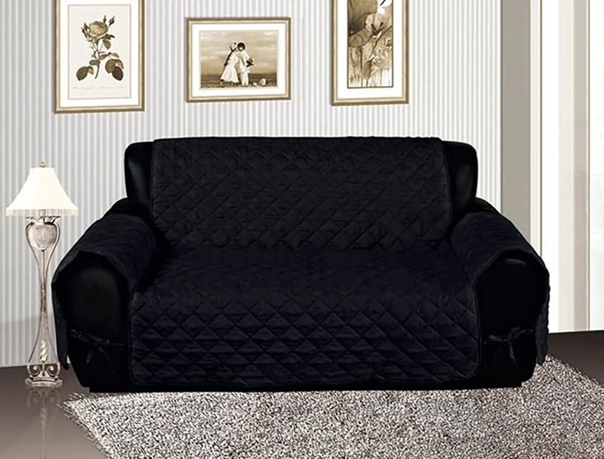Чехол на диван из микровелюра фото