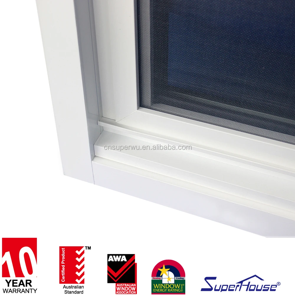 Double glazed aluminum white color awnings window comply with Australia standard