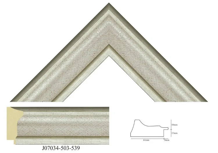 J07034 Series Gallery Brass Picture Frames With Black Mats Polystyrene