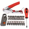 COMPRESSION TOOL RCA RG6 RG59 F CONNECTOR SCREW DRIVER FITTING CABLE COAX COAXIAL CRIMPER KIT