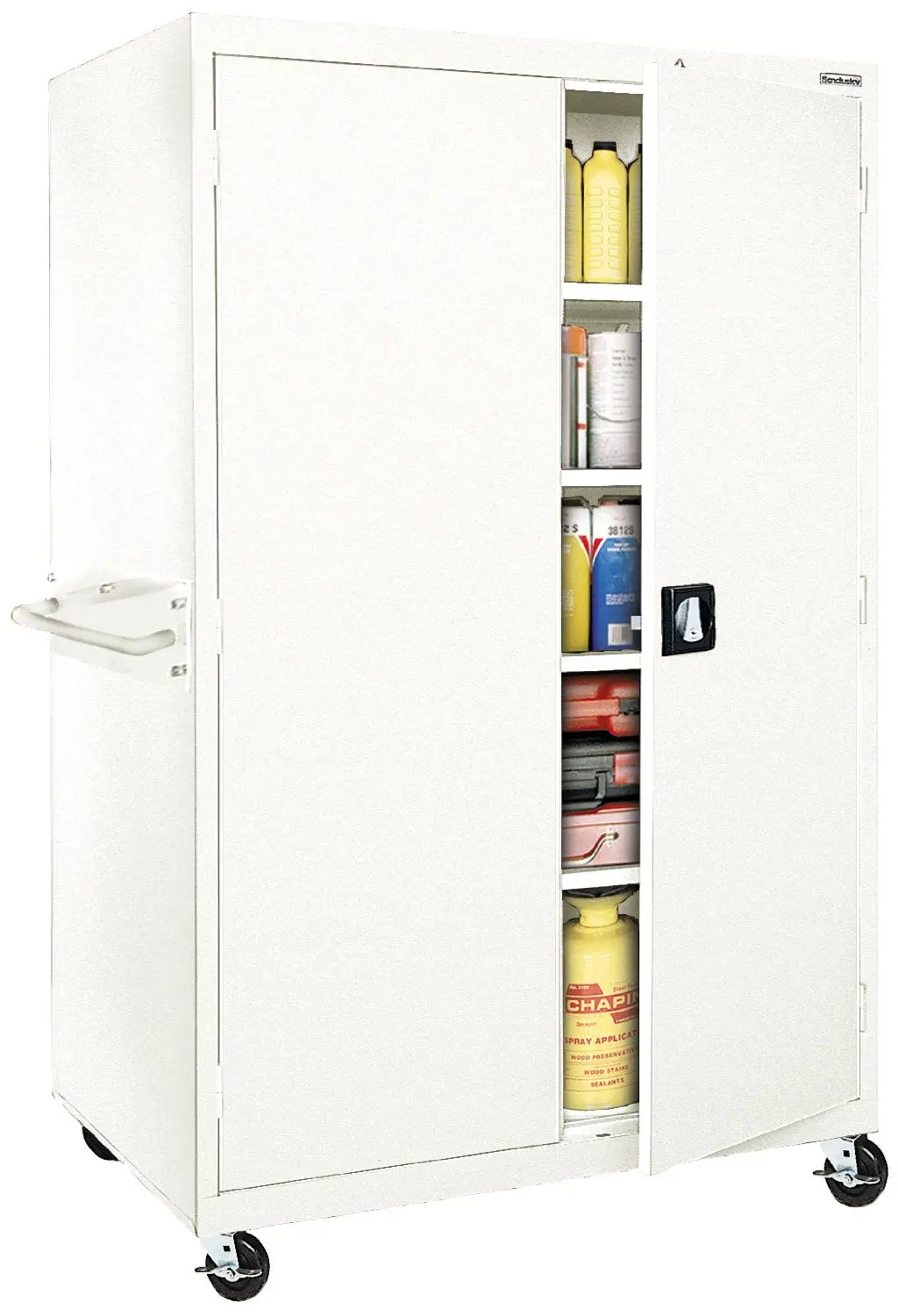 Sandusky Lee TA4R462472-22 Transport Series Mobile Storage Cabinet, White